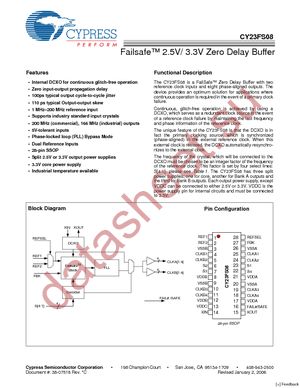 CY23FS08OXC datasheet  